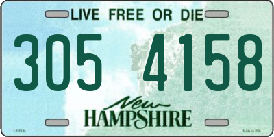 NH license plate 3054158
