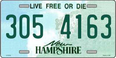 NH license plate 3054163
