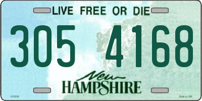NH license plate 3054168
