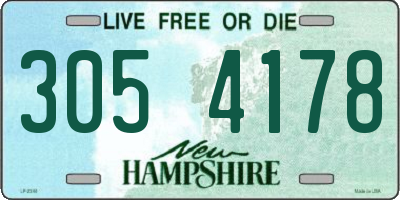 NH license plate 3054178