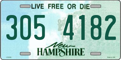 NH license plate 3054182