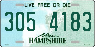NH license plate 3054183