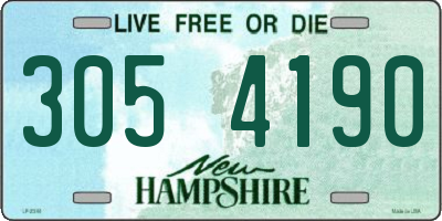 NH license plate 3054190