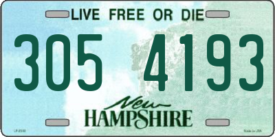 NH license plate 3054193
