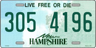 NH license plate 3054196