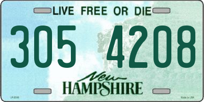 NH license plate 3054208