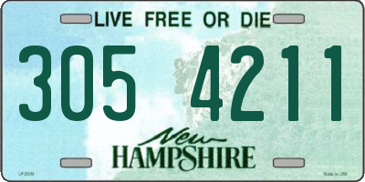 NH license plate 3054211