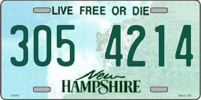 NH license plate 3054214