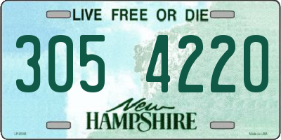 NH license plate 3054220