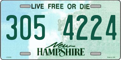 NH license plate 3054224