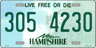NH license plate 3054230