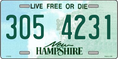NH license plate 3054231