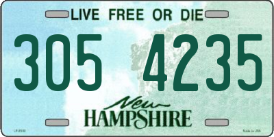 NH license plate 3054235
