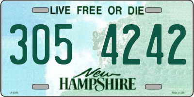 NH license plate 3054242