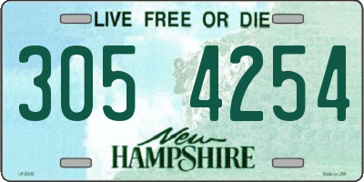 NH license plate 3054254