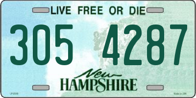 NH license plate 3054287