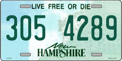 NH license plate 3054289