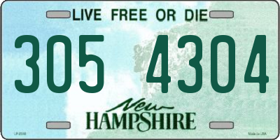 NH license plate 3054304