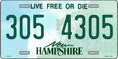 NH license plate 3054305