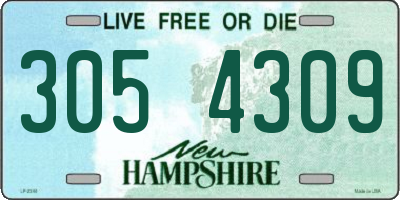 NH license plate 3054309