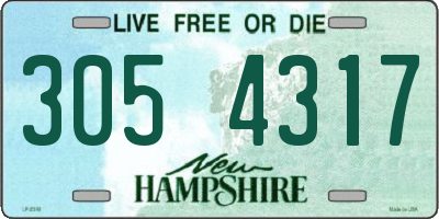 NH license plate 3054317