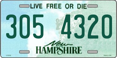 NH license plate 3054320