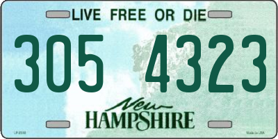 NH license plate 3054323