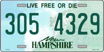 NH license plate 3054329