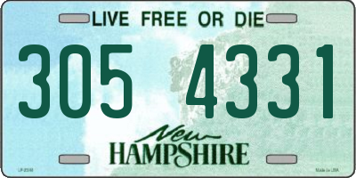 NH license plate 3054331