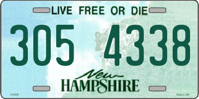 NH license plate 3054338