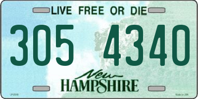 NH license plate 3054340