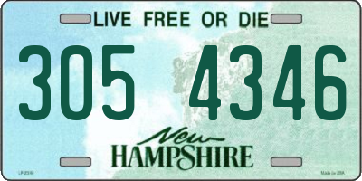 NH license plate 3054346