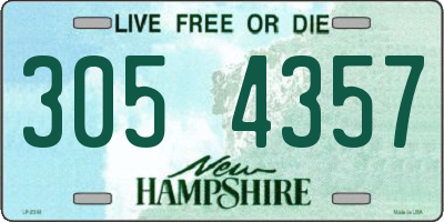 NH license plate 3054357