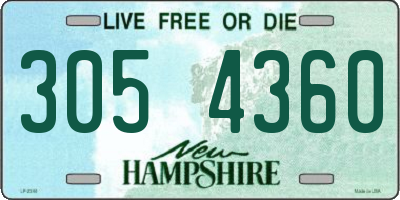 NH license plate 3054360