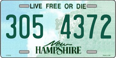 NH license plate 3054372