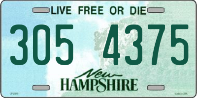 NH license plate 3054375