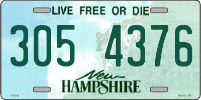 NH license plate 3054376