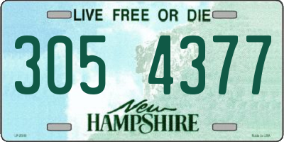 NH license plate 3054377