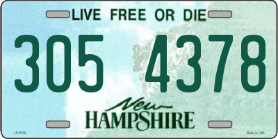NH license plate 3054378