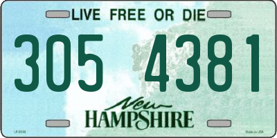 NH license plate 3054381