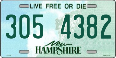 NH license plate 3054382