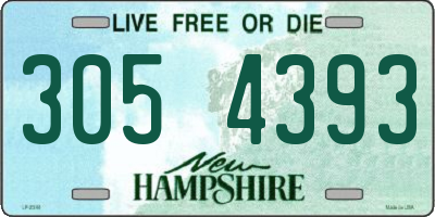 NH license plate 3054393