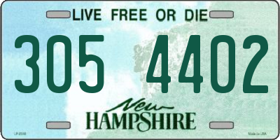 NH license plate 3054402