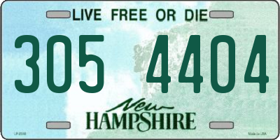 NH license plate 3054404