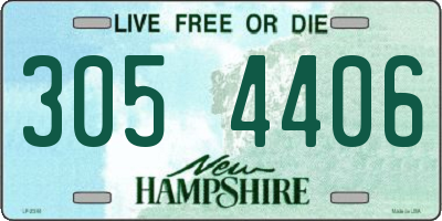 NH license plate 3054406
