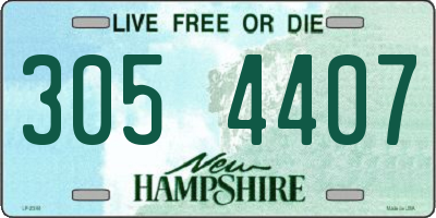 NH license plate 3054407