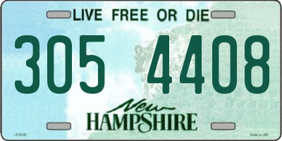 NH license plate 3054408