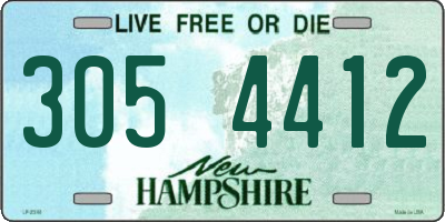 NH license plate 3054412