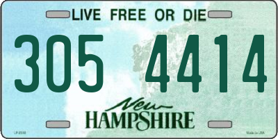 NH license plate 3054414