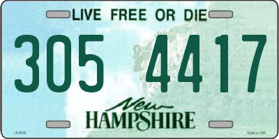 NH license plate 3054417